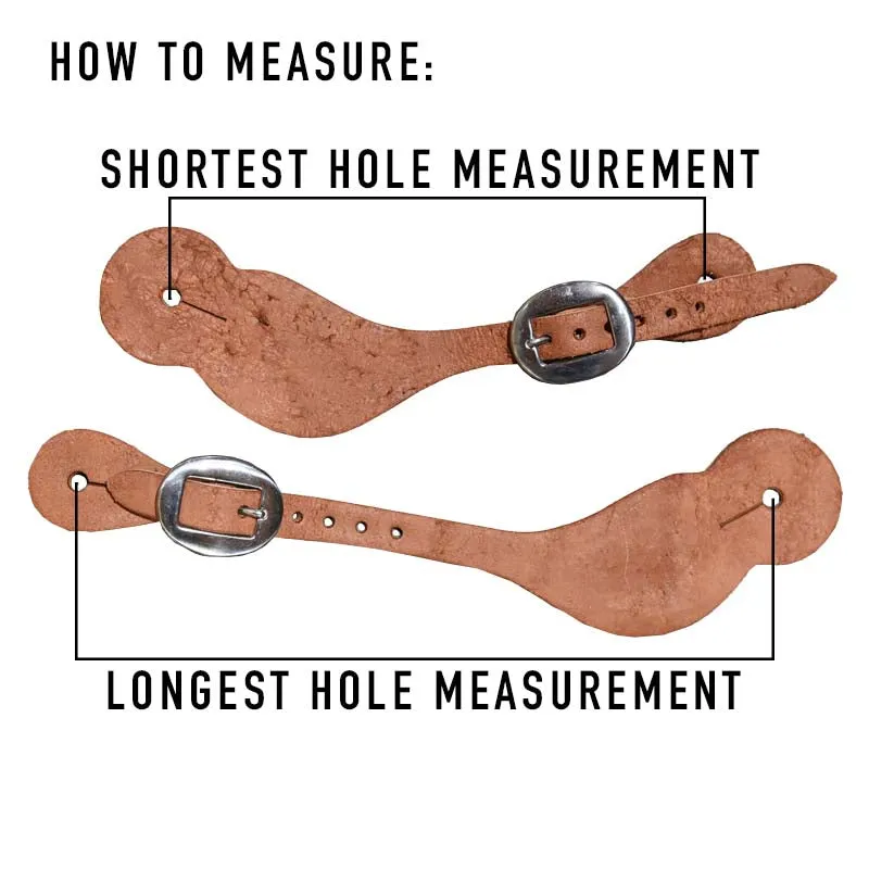 Cashel Natural Roughout Buckstitched Spur Straps