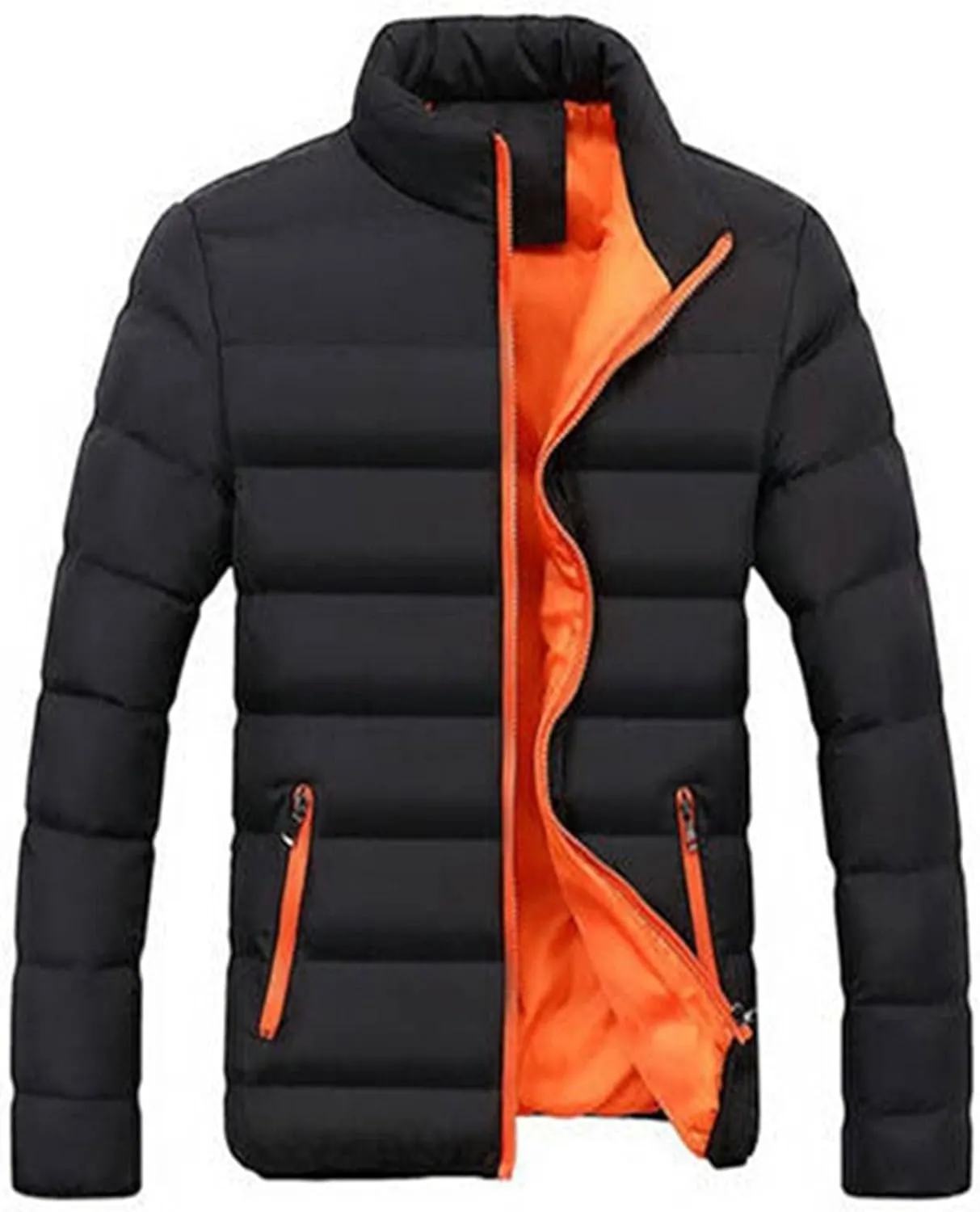 Maiyifu-GJ Men's Winter Jacket Quilted Puffer Jackets Lightweight Warm Windproof Down Coats Thicken Padded Outerwear