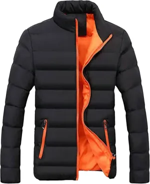Maiyifu-GJ Men's Winter Jacket Quilted Puffer Jackets Lightweight Warm Windproof Down Coats Thicken Padded Outerwear
