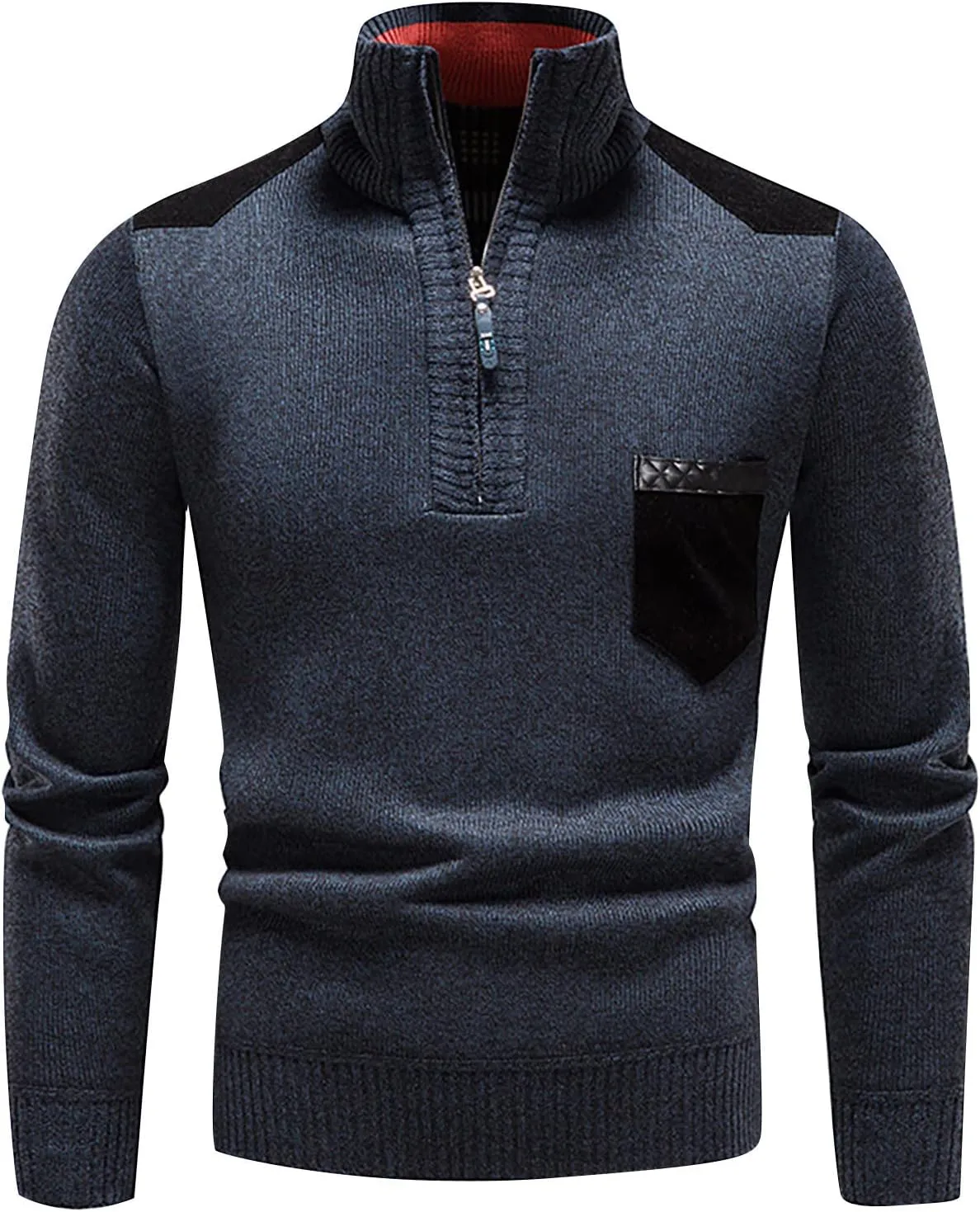 Mens Winter Jacket Mens Casual Jacket Fashion Long Sleeve Warm Solid Color Hooded Jackets Tops Faux Fur Lined Jacket