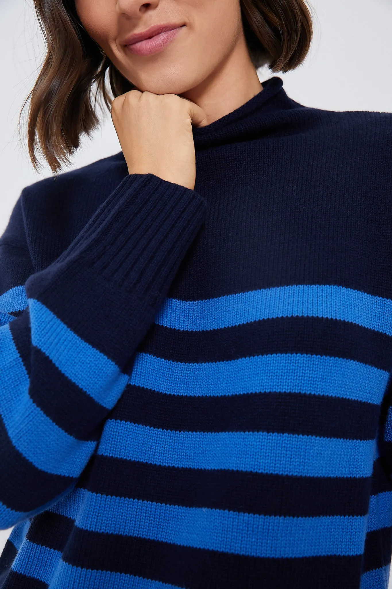 The Navy and Royal Blue Lucca Sweater