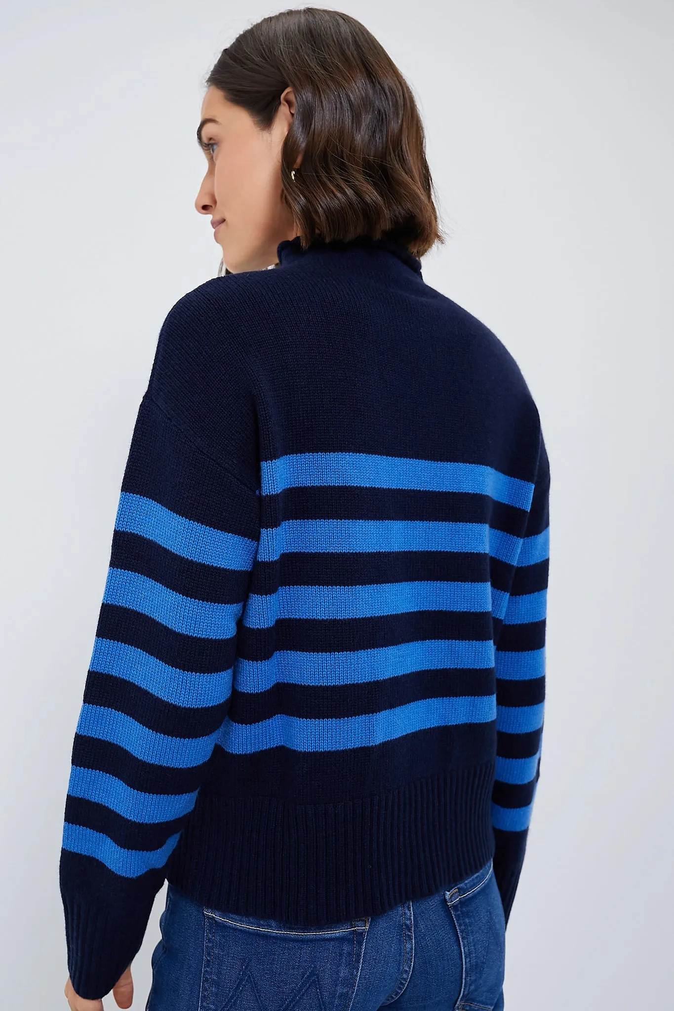 The Navy and Royal Blue Lucca Sweater