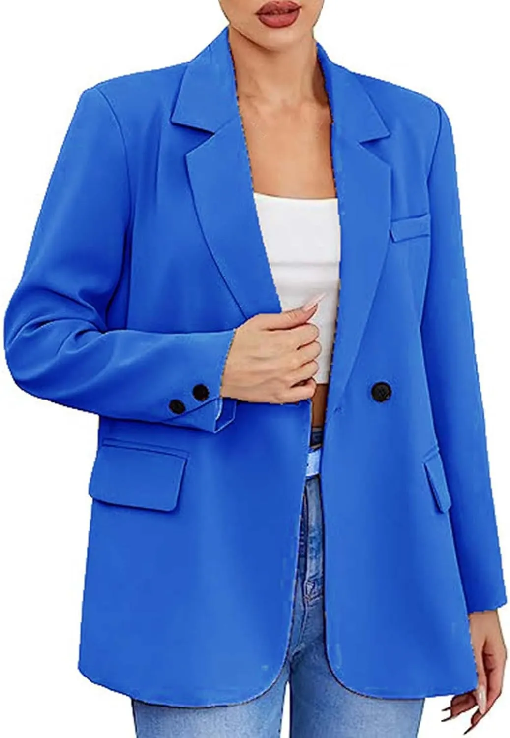 Tweed Blazers for Women Office Womens Tops Long Sleeve Cute Fall Winter Blazer Pluse Size Oversized Jackets