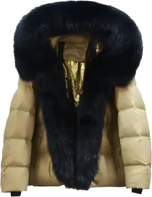 Women Winter Hooded Puffer Coat Large Fur Down Jacket Loose Waterproof Parkas Zipper Outerwear