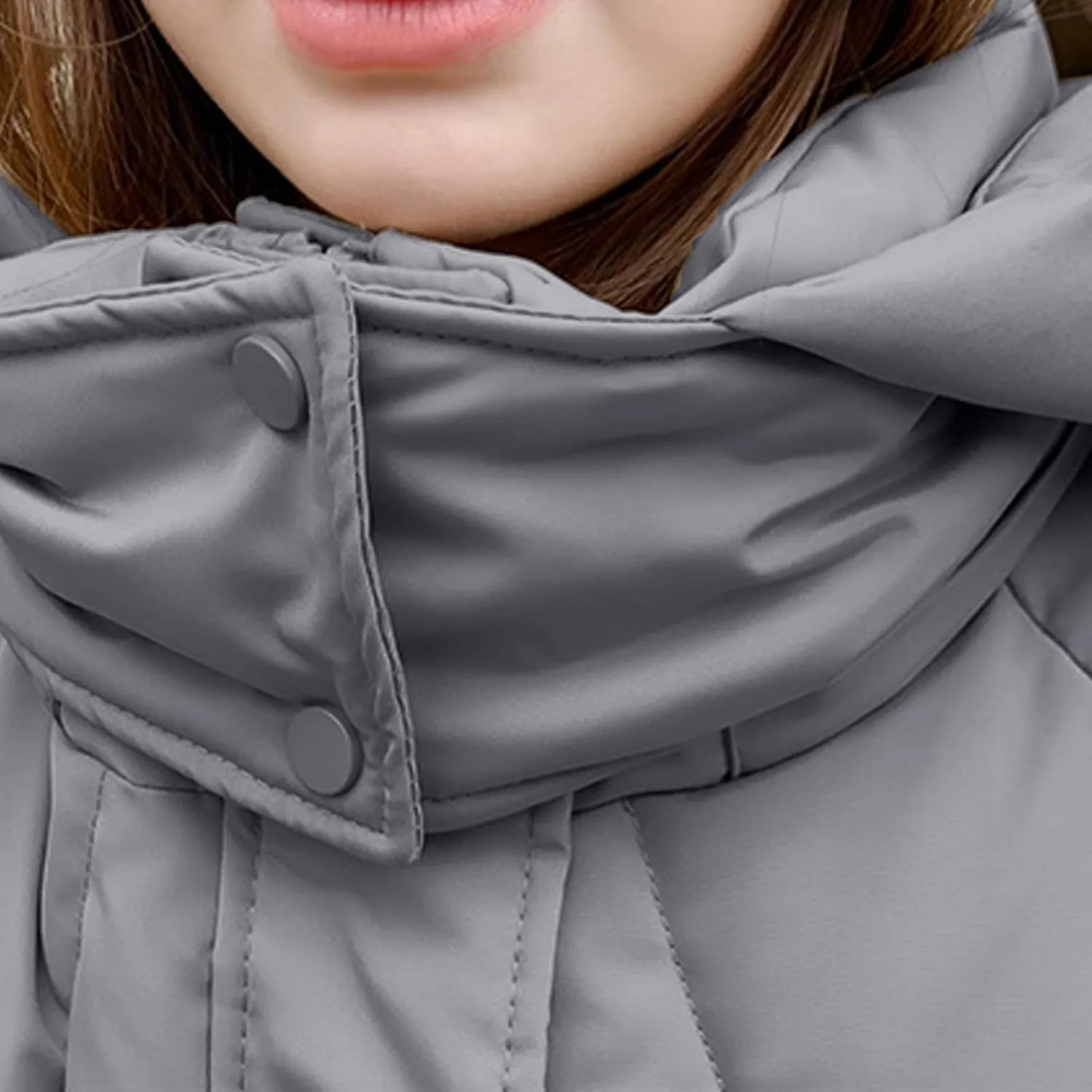 Women's Long Winter Puffer Coat Windproof Warm Maxi Down Jacket Quilted Thickened Hood Parka Down Coats Outerwear